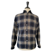 Tweedy Flannel Shirt, Blue & Gray Plaid
